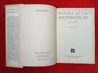 HISTORIA DE LAS MATEMÁTICAS , BELL ,1ª EDICIÓN
