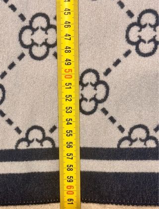 Bufanda Pura Cachemira Azul y Blanca