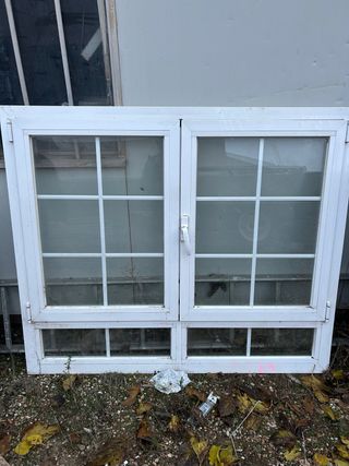 Ventana blanca doble