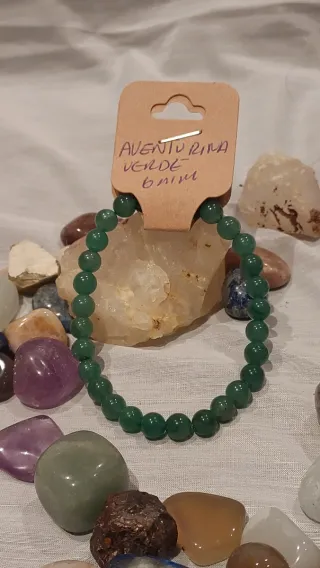 Pulsera Aventurina Verde Natural 6mm