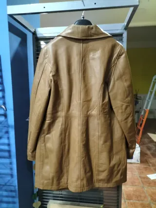 Giaccone in vera pelle morbida, taglia 42.