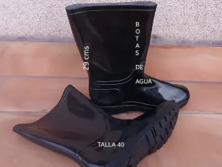 Botas de Agua Mujer Talla 40 Negras