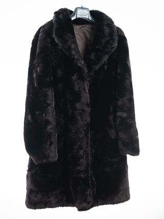 Abrigo Piel Natural Mujer Marrón Suave