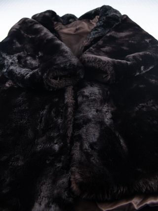 Abrigo Piel Natural Mujer Marrón Suave