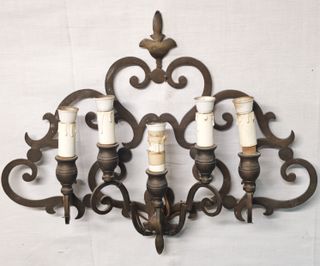 Coppia Applique Vintage Ottone Anni '50