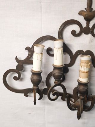 Coppia Applique Vintage Ottone Anni '50