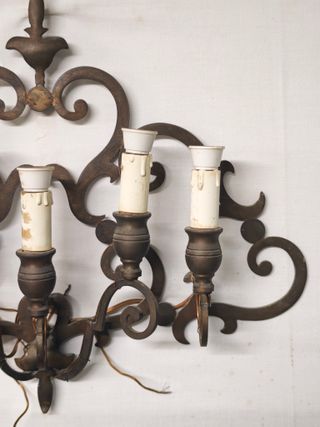 Coppia Applique Vintage Ottone Anni '50