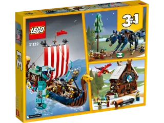 LEGO Creator 31132 Barco Vikingo Serpiente Midgard