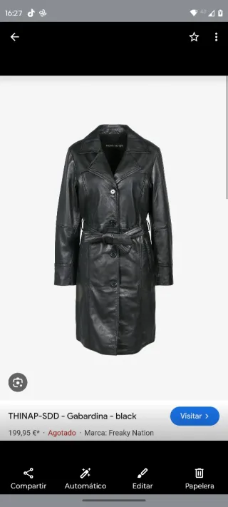 Gabardina Freaky Nation Negra