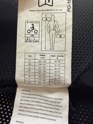 Chaleco/Tortuga Equitación Negro