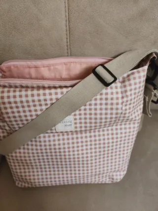 Bolsa Canastilla I Love Vichy + cambiador