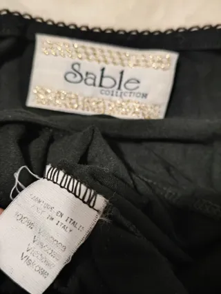 Body Sable nero con bottoni