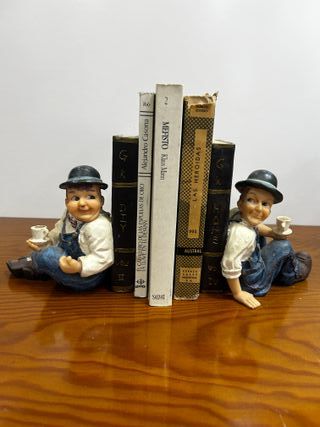 Sujetalibros Oliver y Hardy Niños resina
