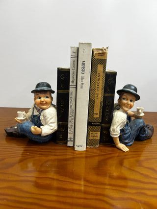 Sujetalibros Oliver y Hardy Niños resina