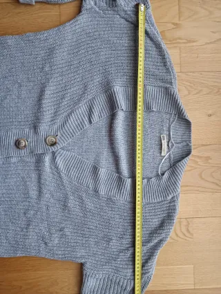 Chaqueta de punto gris oversize Mujer talla M