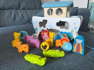 Arco de Noé Hape de madera 17 piezas