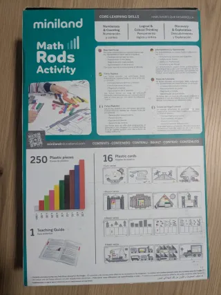 Miniland Math Rods Activity 250 Piezas