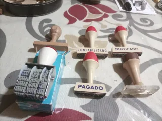 Lote de sellos de oficina vintage