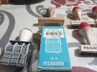 Lote de sellos de oficina vintage