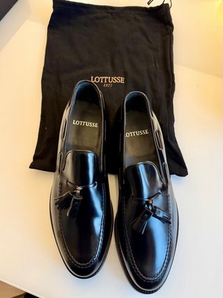 Mocasines Lottusse Jocker P. Negro Talla 9 1/2.