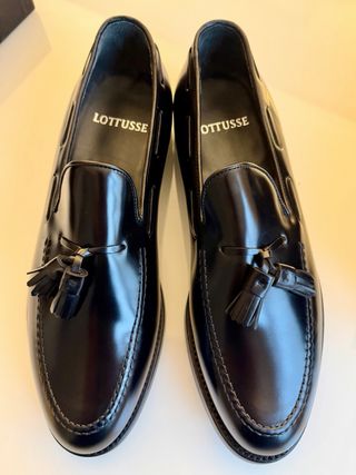 Mocasines Lottusse Jocker P. Negro Talla 9 1/2.