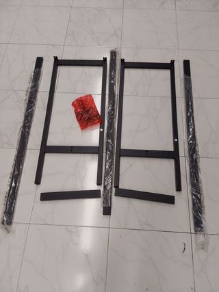 VASAGLE Tavolo Bar, Tavolo Cucina Rettangolare Stretto, Tavolo Alto con Struttura in Metallo Robusta, 40 x 120 x 90 cm, Montaggio Semplice