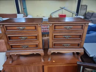 Mesillas de noche vintage madera