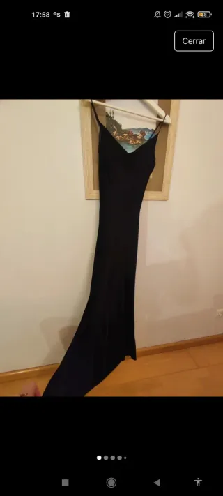 Vestido negro largo sirena