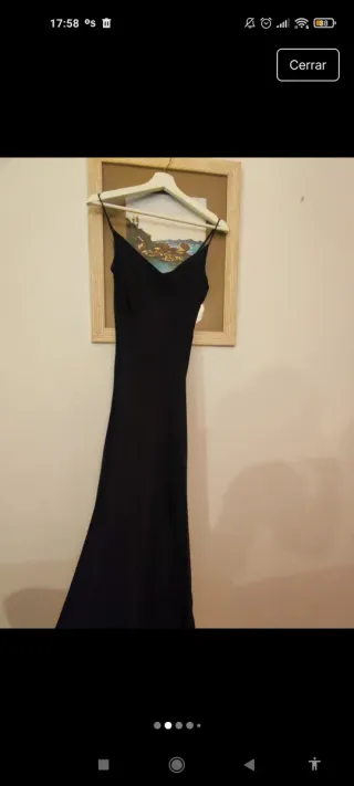 Vestido negro largo sirena