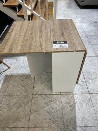 Mesa extensible madera y blanco