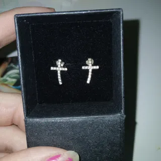 Pendientes Cruz Plata