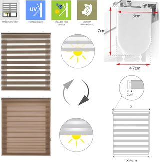 Blindecor Lira estor enrollable noche y día, color