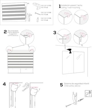 Blindecor Lira estor enrollable noche y día, color