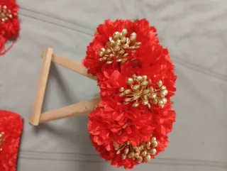 Hombreras Flamencas Rojas y Doradas