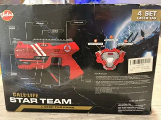 Laser tag 4 pistolas y chalecos juguete