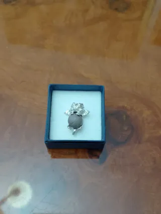 1 Colgante Dragón Plata Ley 925 con 5 Piedras