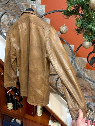 Giacca donna vera pelle color tabacco anni 90