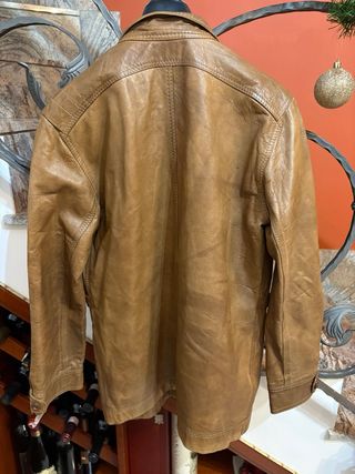 Giacca donna vera pelle color tabacco anni 90