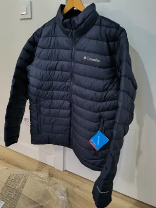 Abrigo Columbia Plumas Azul Talla M Nuevo