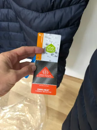 Abrigo Columbia Plumas Azul Talla M Nuevo