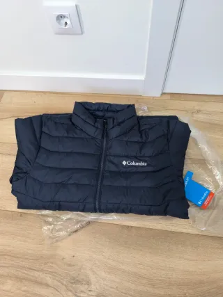 Abrigo Columbia Plumas Azul Talla M Nuevo