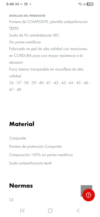 Zapatos de seguridad Wurth talla 44