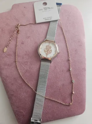 Conjunto SHE BIJU Aço Inox Rose Gold