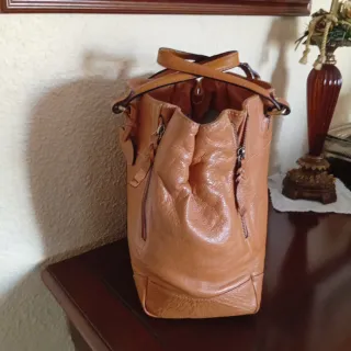 Bolso Piel Purificación García Marrón anaranjado