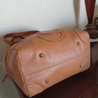 Bolso Piel Purificación García Marrón anaranjado