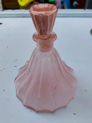 Bottiglia profumo antica anni '40 rosa