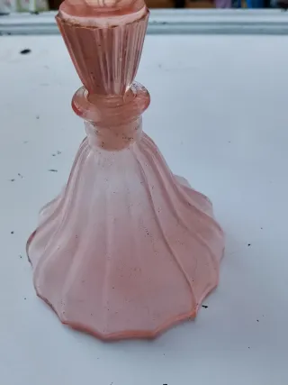 Bottiglia profumo antica anni '40 rosa
