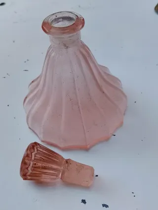 Bottiglia profumo antica anni '40 rosa
