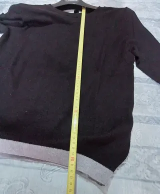 Maglione morbido caldo nero grigio