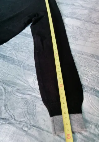 Maglione morbido caldo nero grigio